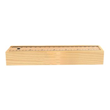Color Pencil Ruler Box 12-Piece Colored Pencil Set in Wooden Ruler Box - Personalization ...