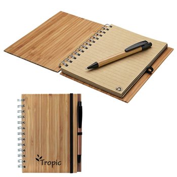 Bamboo Notebook & Pen from Positive Promotions