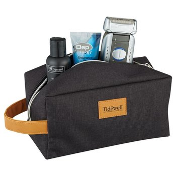 Heathered Toiletry Bag - One-Color Personalization Available from Positive Promotions