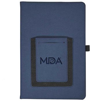 Roma Journal With Phone Pocket - Debossed Personalization Available from Positive Promotions