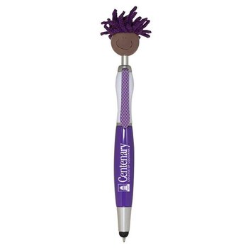 Multicultural MopTopper Screen Cleaner With Stylus Pen (Brown Skin Color) - Personalization Available from Positive Promotions