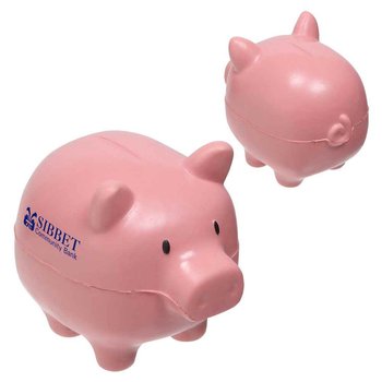 Piggy Bank Slo-Release Stress Reliever - Personalization Available from Positive Promotions