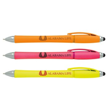 Neon Stylus Highlighter-Pen Combo - Personalization Available from Positive Promotions