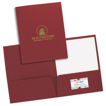 Linen Paper Folder - Personalization Available from Positive Promotions