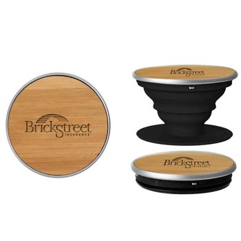 Wood PopSockets&reg; PopGrip - Personalization Available from Positive Promotions