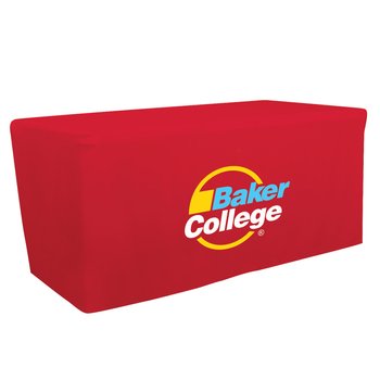 6' Fitted Table Throw - Personalization Available from Positive Promotions