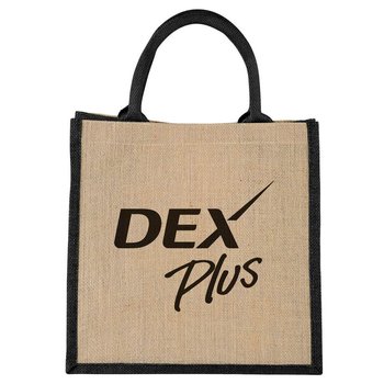Medium Jute Gift Tote - Personalization Available from Positive Promotions