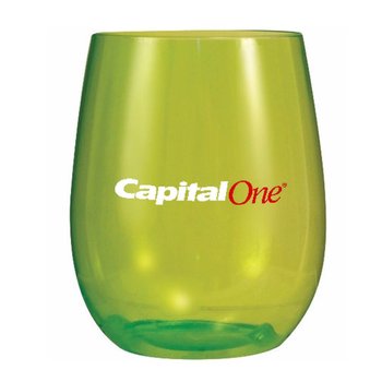 Plastic Stemless Wine Glass 12-oz., Full Color Digital Personalization Available from Positive Promotions