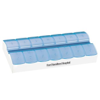 AM/PM Jumbo Easy Scoop Pill Box - Personalization Available from Positive Promotions