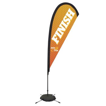 8' Premium Teardrop Sail Sign (Scissor Base) - Full-Color Dye Sublimation Personalization Available from Positive Promotions