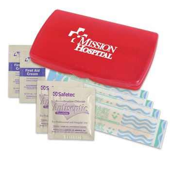Primary Care First Aid Kit in Snap Case - Personalization Available from Positive Promotions