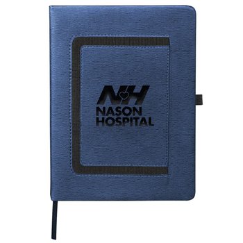 Large Roma Journal With Horizontal Phone Pocket - Debossed Personalization Available from Positive Promotions