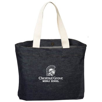 Denim Tote Bag - Personalization Available from Positive Promotions