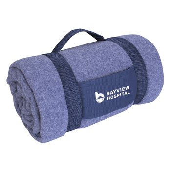 Plaid Travel Blanket - Personalization Available from Positive Promotions