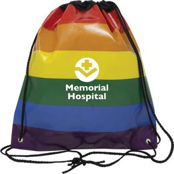Jumbo Rainbow Backpack - Personalization Available from Positive Promotions