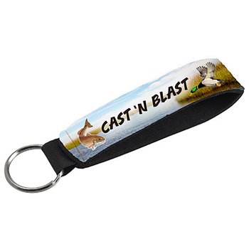 Full Color Single Neoprene Wristband with 26mm Key Ring - Personalization Available from Positive Promotions