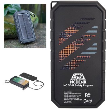 High Sierra® IPX 5 Solar Fast Wireless Power Bank - Personalization Available from Positive Promotions