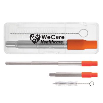 Nova Collapsible Straw - Personalization Available from Positive Promotions