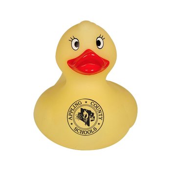 Color-Changing Rubber Duck With Eyelashes - Personalization Available from Positive Promotions