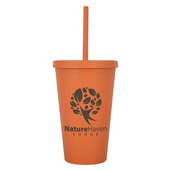 Hudson Wheat Straw Travel Tumbler 16-Oz. from Positive Promotions