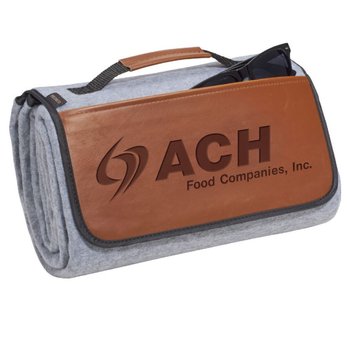 Polar Fleece Picnic Blanket - Solid Colors - Debossed Personalization Available from Positive Promotions