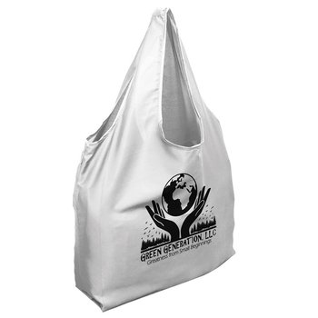 Packable rPET Shopper Tote - Personalization Available from Positive Promotions