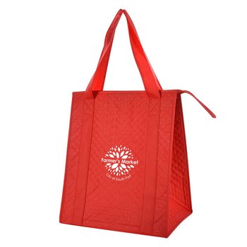 Dimples Non-woven Cooler Tote Bag from Positive Promotions