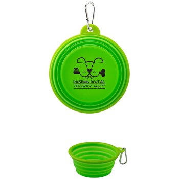 Collapsible Silicone Pet Bowl - Personalization Available from Positive Promotions