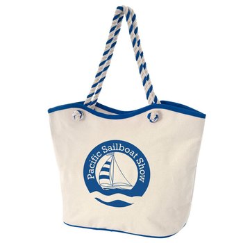 Oahu Laminated Cotton Canvas Tote Bag - Personalization Available from Positive Promotions