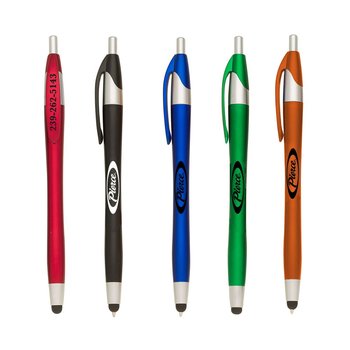 Dart Stylus Pen (Metallic-Colored Barrels) - Personalization Available from Positive Promotions