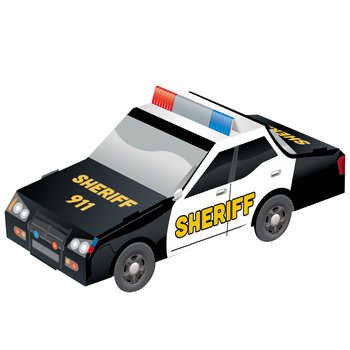 Sheriff Car Paper Cutout - Pack of 100 from Positive Promotions