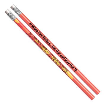 When Fire Strikes...Get Out And Stay Out Heat-Sensitive Pencil from Positive Promotions