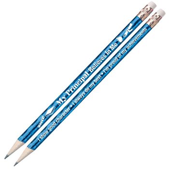 My Principal Believes In Me Blue Sparkle Foil Pencils - Pack of 25 from Positive Promotions
