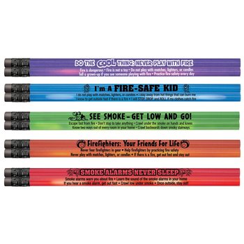 Heat-Sensitive Pencil With Fire Safety Tips (Assorted) - Pack of 100 from Positive Promotions