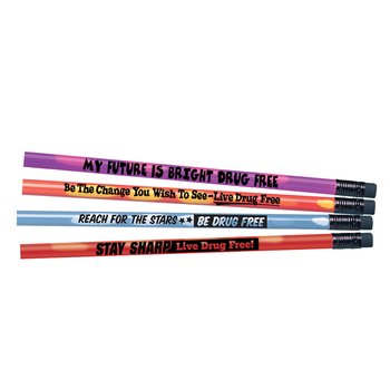Drug-Free Theme Heat-Sensitive Pencil Assortment - Pack of 100 from Positive Promotions