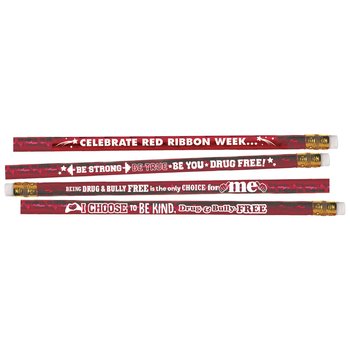 Drug-Free Sparkle-Foil Pencil Assortment - Pack of 100 from Positive Promotions