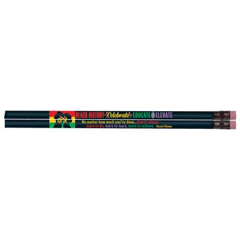 Black History: Celebrate, Educate, Elevate Full-Color Pencil - Pack of 50 from Positive Promotions