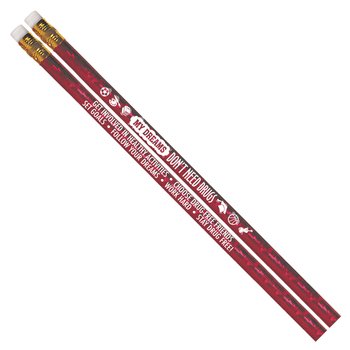 My Dreams Don't Need Drugs Red Sparkle-Foil Pencil - Pack of 100 from Positive Promotions