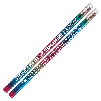 Everyone Matters: Stand Against Bullying Sparkle Foil Pencil - Pack of 25 from Positive Promotions