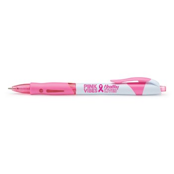 Pink Vibes Healthy Lives Mirage Pen from Positive Promotions