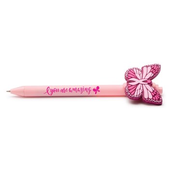 You Are Amazing Butterfly/Ribbon Charm Gel Pen from Positive Promotions