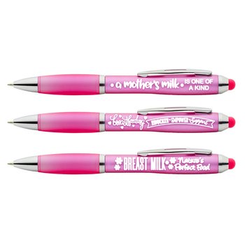 Breastfeeding Awareness Azalea Stylus Pen Assortment - Pack of 15 from Positive Promotions