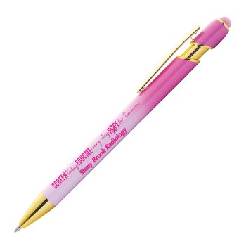 Screen Today, Educate Every Day, Hope for Tomorrow Pink Ombré Stylus Pen - One-Color Personalization Available from Positive Promotions