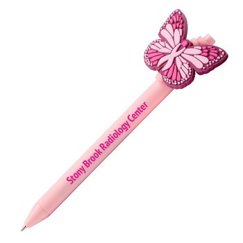 Butterfly/Ribbon Charm Gel Pen - One-Color Personalization Available from Positive Promotions