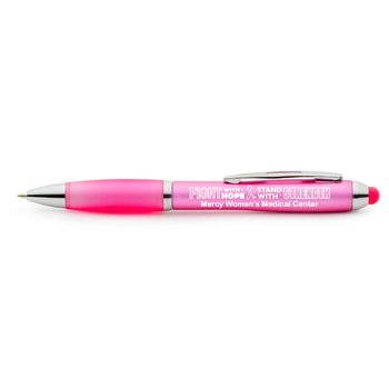 Fight With Hope Stand With Strength Azalea Stylus Pen- Personalized from Positive Promotions