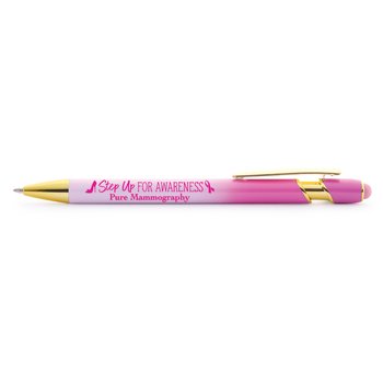 Step Up For Awareness Pink Ombre Stylus Pen - Personalized from Positive Promotions