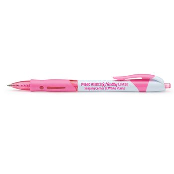 Pink Vibes Healthy Lives Mirage Pen -Personalized from Positive Promotions