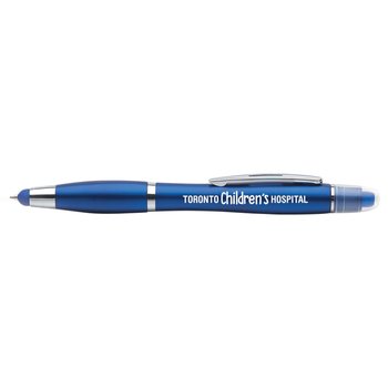3-in-1 Pen/Stylus/Highlighter - One-Color Personalization Available from Positive Promotions