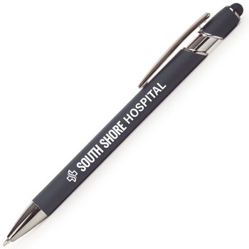 Black Ultimate Soft-Touch Metal Stylus Pen - One-Color Personalization Available from Positive Promotions
