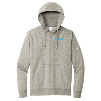 Nike Club Unisex Fleece Sleeve Swoosh Full-Zip Hoodie from Positive Promotions